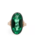 Anneau Style vintage Émeraude Or rose 14 carats vintage d'origine vrc113r